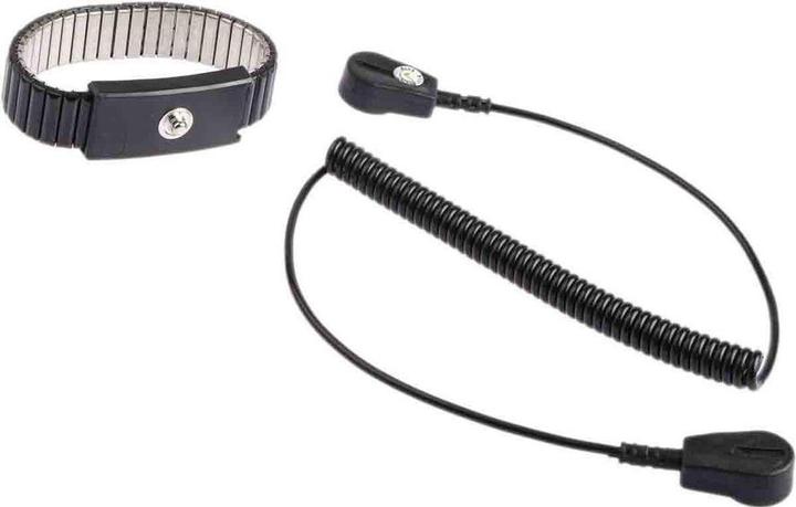 Produktbild RS PRO 4-10mm Stud-Stud Metal Wrist Strap+Cord (Statikschutz)