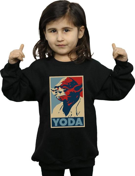 Actual product image Star Wars Girls Yoda Poster Sweatshirt (128)