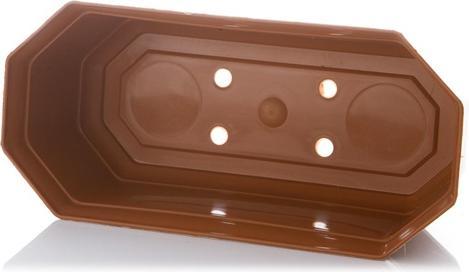 Actual product image Uniplastex Flowerpot UKOR, plastic, Ø 24 x 11.3 cm, brownb (24 x 11.30 x 11.30 cm)