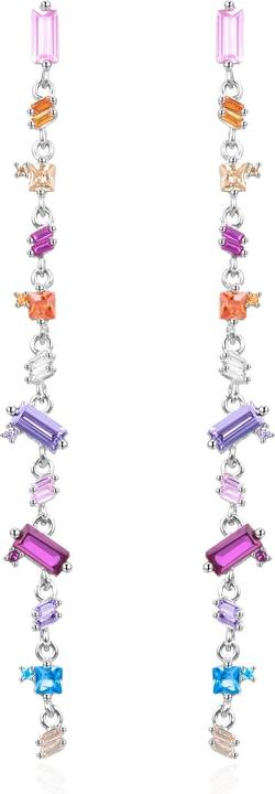 Immagine prodotto Agato - Shiny long earrings with colored zircons AGT-E081PC