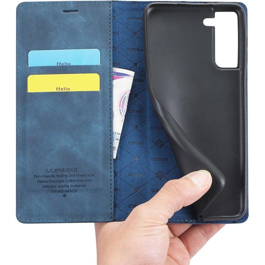 Thumbnail - Cover-Discount Galaxy S22+ - Stand Flip Case Hülle blau (Samsung Galaxy S22+), Smartphone Hülle, Blau