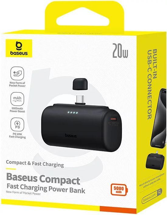 Actual product image Baseus Compact Series Fast Charging USB-C Powerbank 20W (5000 mAh, 20 W, 18.50 Wh)