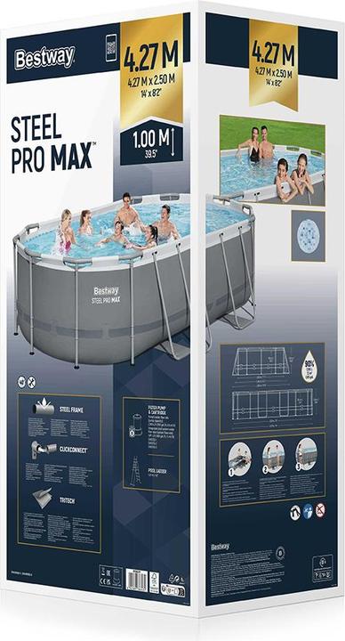 Immagine prodotto Bestway Set ovale in acciaio Power (424 x 250 x 100 cm)