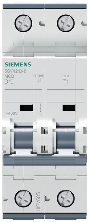 Produktbild Siemens MCB 2 Pole Type D 10kA 10A 400V