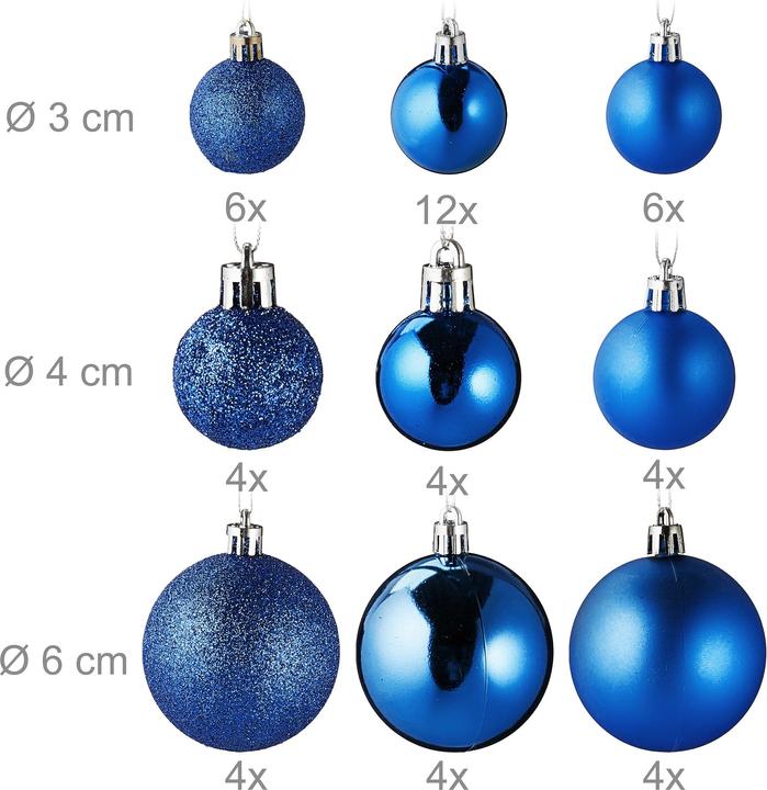 Actual product image Relaxdays 100-piece Christmas baubles set (100 -part)