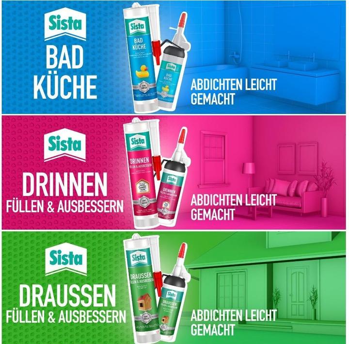 Produktbild Sista Bad & Küche weiss (0.24 kg, Weiss, 100 ml)