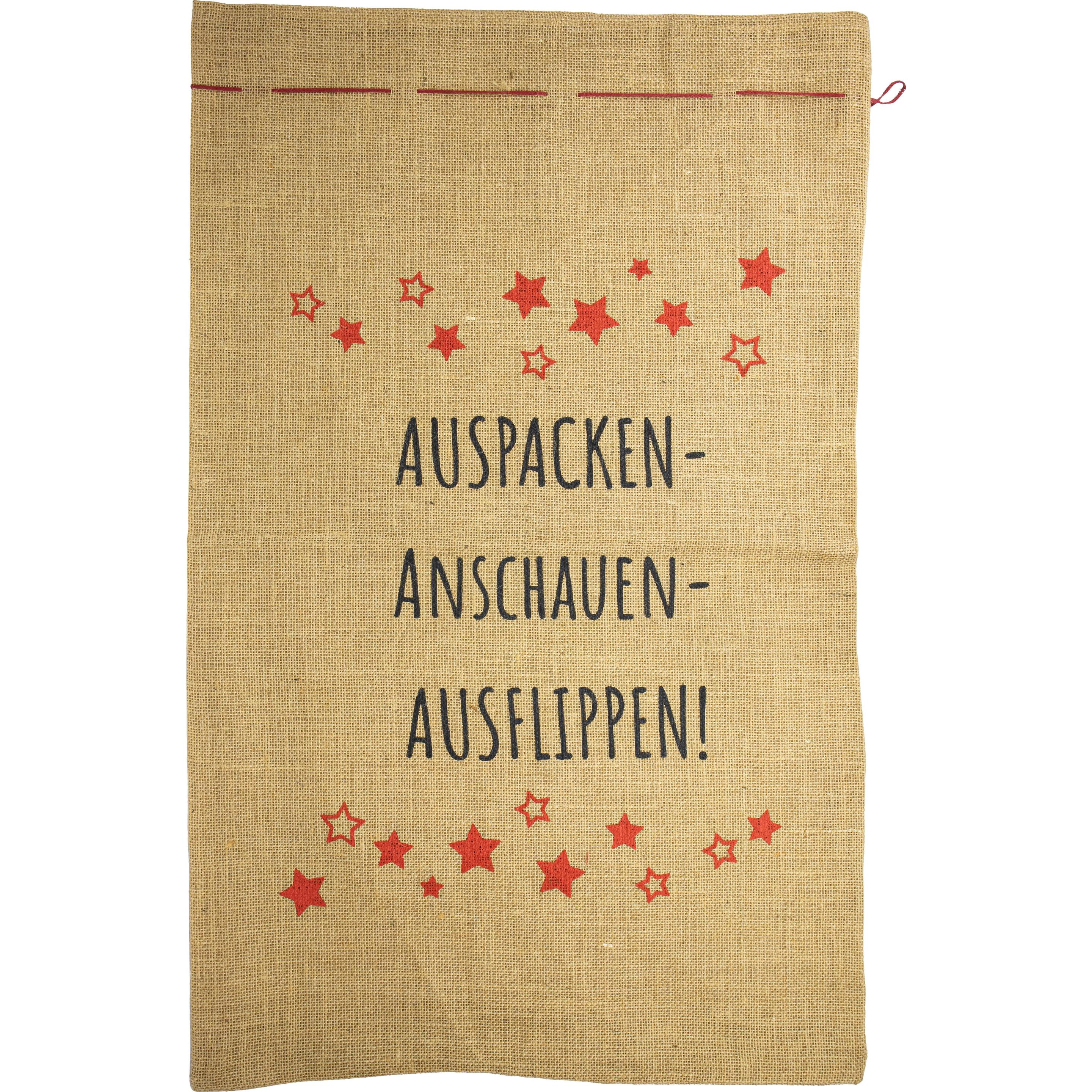 Riffelmacher, Geschenkverpackung, Jutesack Auspacken Anschauen 50x80cm