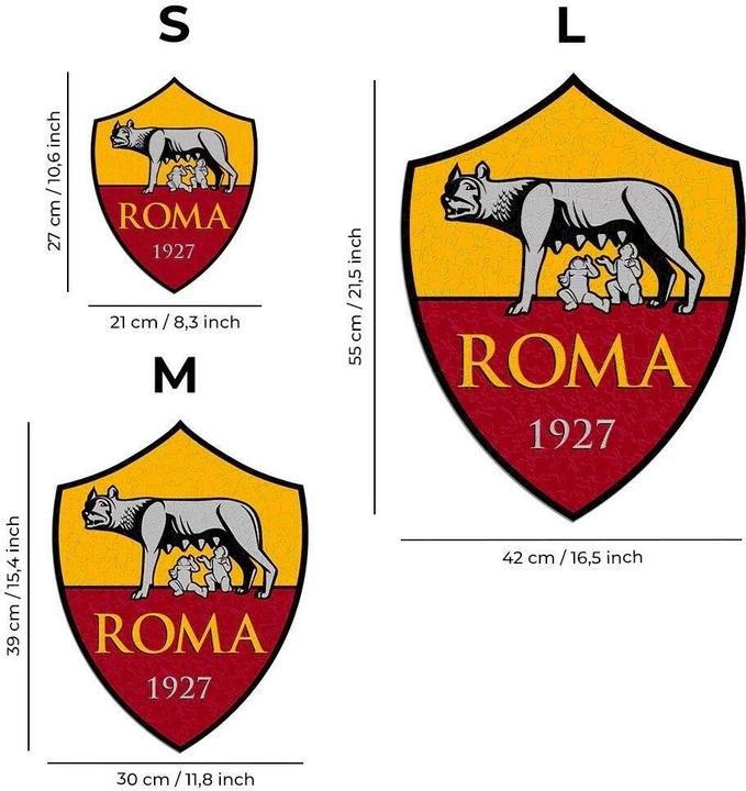 Produktbild Iconic AS Roma - Logo - Holz Puzzle Grösse M (270 Teile) (270 Teile)