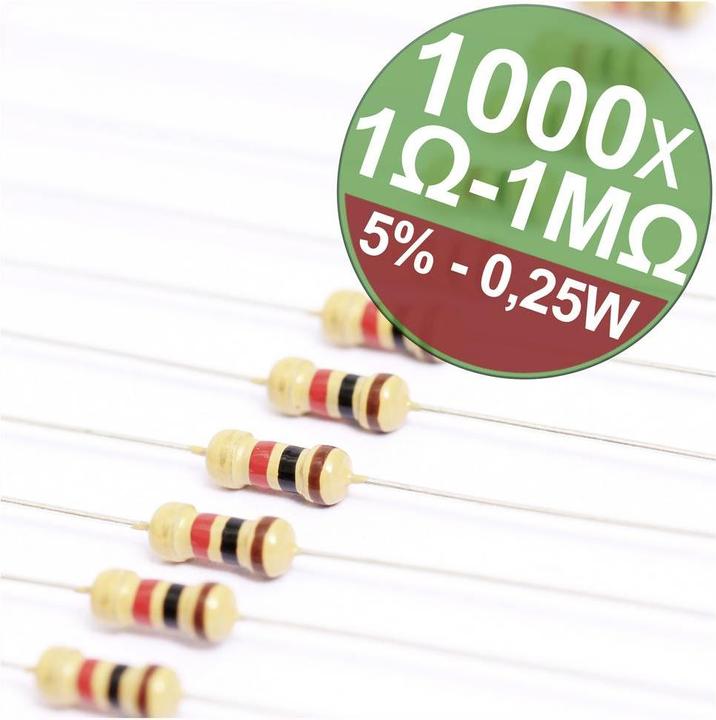 Actual product image Quadrios 22P060 Carbon film resistor assortment axial leaded 0.25 W 5 % 1 set
