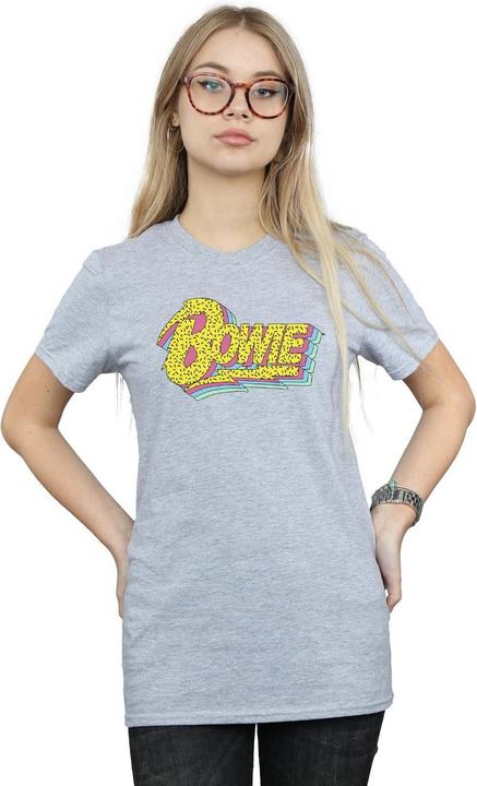 Immagine prodotto David Bowie Moonlight 90s Logo Maglietta Ampia Donna (3XL)