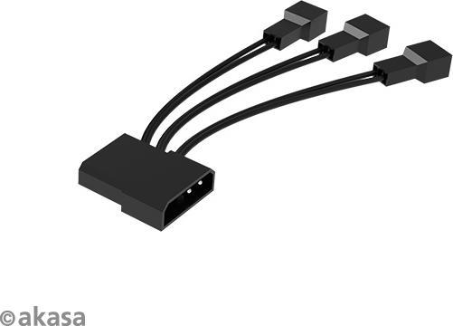 Actual product image Akasa Vegas AR7 ARGB Fan Triple Kit (120 mm, 3 x)