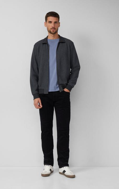 Produktbild s.Oliver Sweatshirt Jacke Strukturierte Sweatshirtjacke mit Stehkragen (L, S)