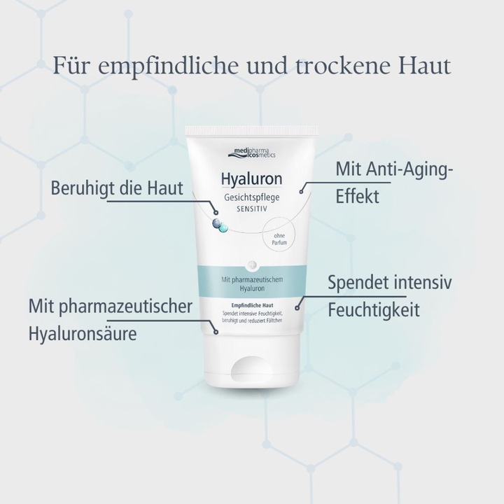 Produktbild Dr. Theiss Hyaluron Gesichtspflege sensitive, 50 ml CRE (50 ml, Tagescreme)