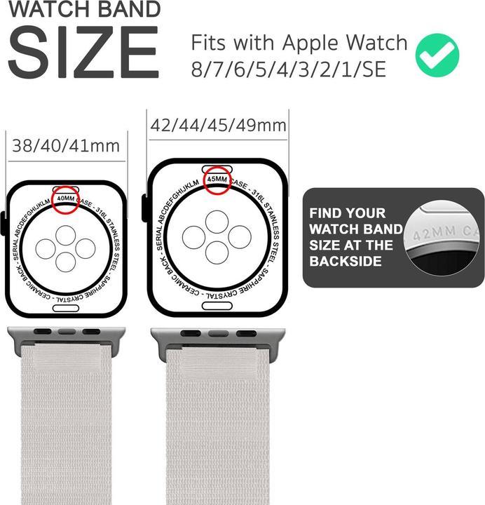 Produktbild Nalia Alpine Nylon Smart-Watch Armband (Nylon, Silikon)