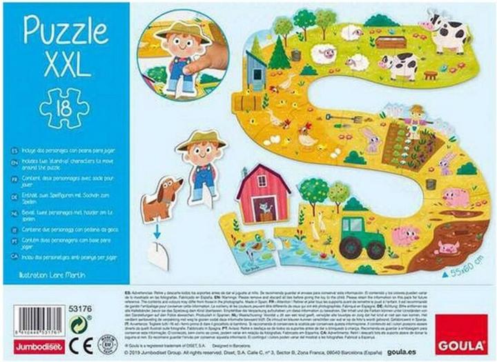 Produktbild Jumbo Goula 53176 - Puzzle XXL, Bauernhof, 18 Teile (18 Teile)