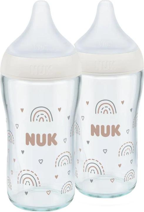 Actual product image NUK Babyflaschen Glas-Flasche 2er Pack Perfect Match 230 ml (230 ml)