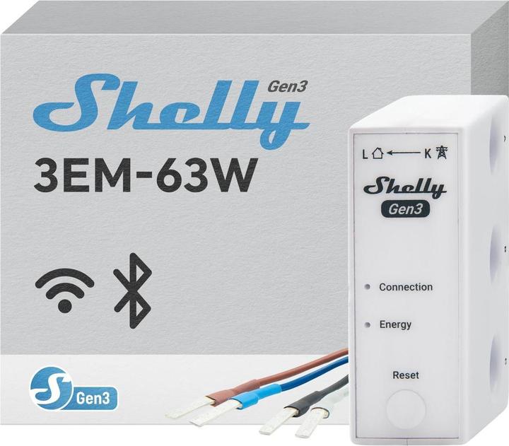 Actual product image Shelly 3EM-63W Gen3