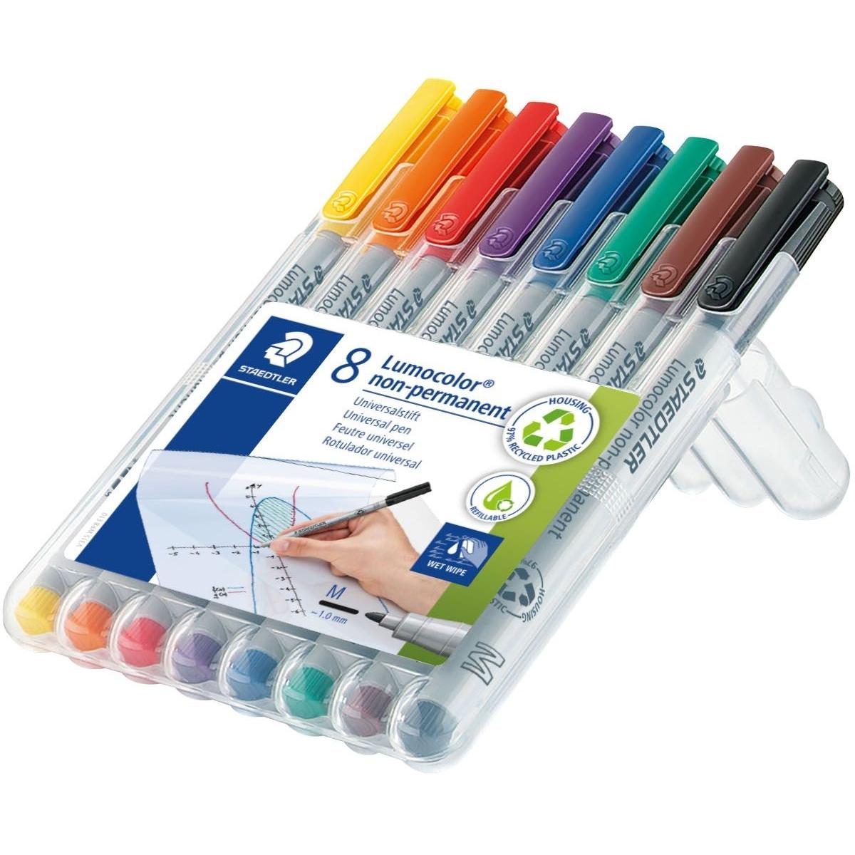 Staedtler, Marker, Lumocolor non-permanent (Mehrfarbig, 1 mm, 8 x)
