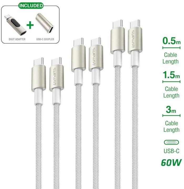 Produktbild 4smarts USB C – USB C (3 m, USB 2.0, 60 W)