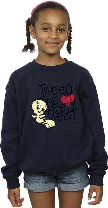 Produktbild Looney Tunes Tweety Love Heart Sweatshirt Mädchen (140, 146)