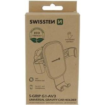 Thumbnail - Swissten Gravity Autohalterung TO AIR-VENT S-GRIP G1-AV3 (ECO PACK), Smartphone Halterung, Schwarz