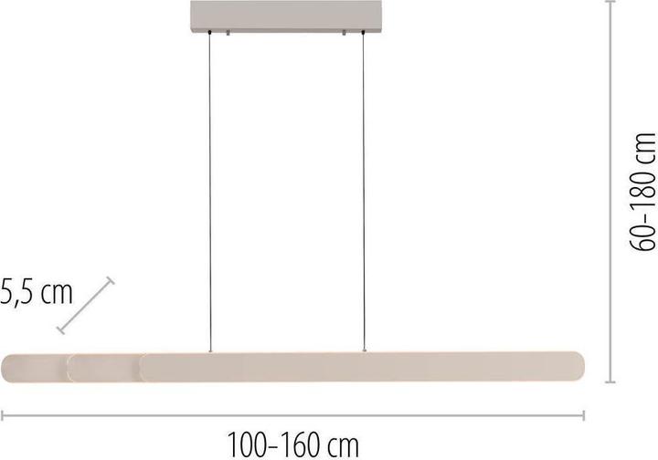 Produktbild Paul Neuhaus LED Pendelleuchte SW ADRIANA ROUND dimmbar Lichttemperaturwechsel höhenverstellbar (5760 lm)
