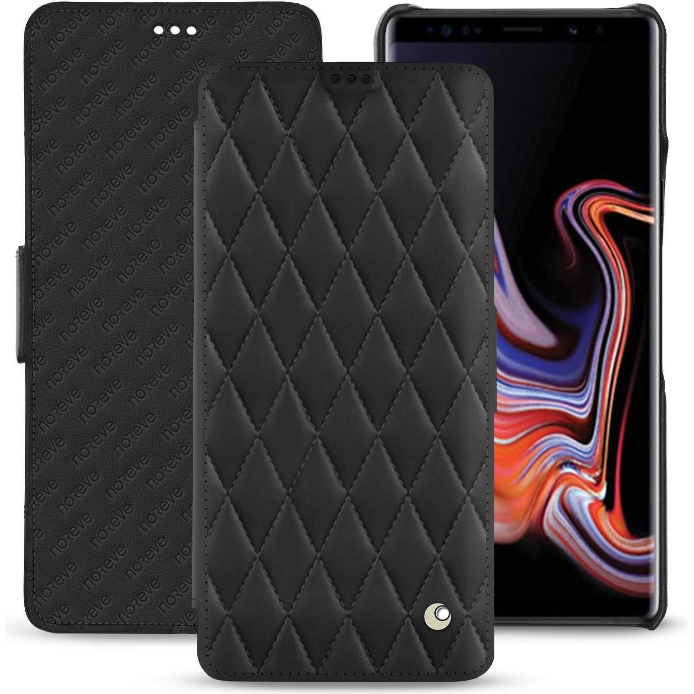 Noreve Lederschutzhülle horizontal (Samsung Galaxy Note 9), Smartphone Hülle, Schwarz