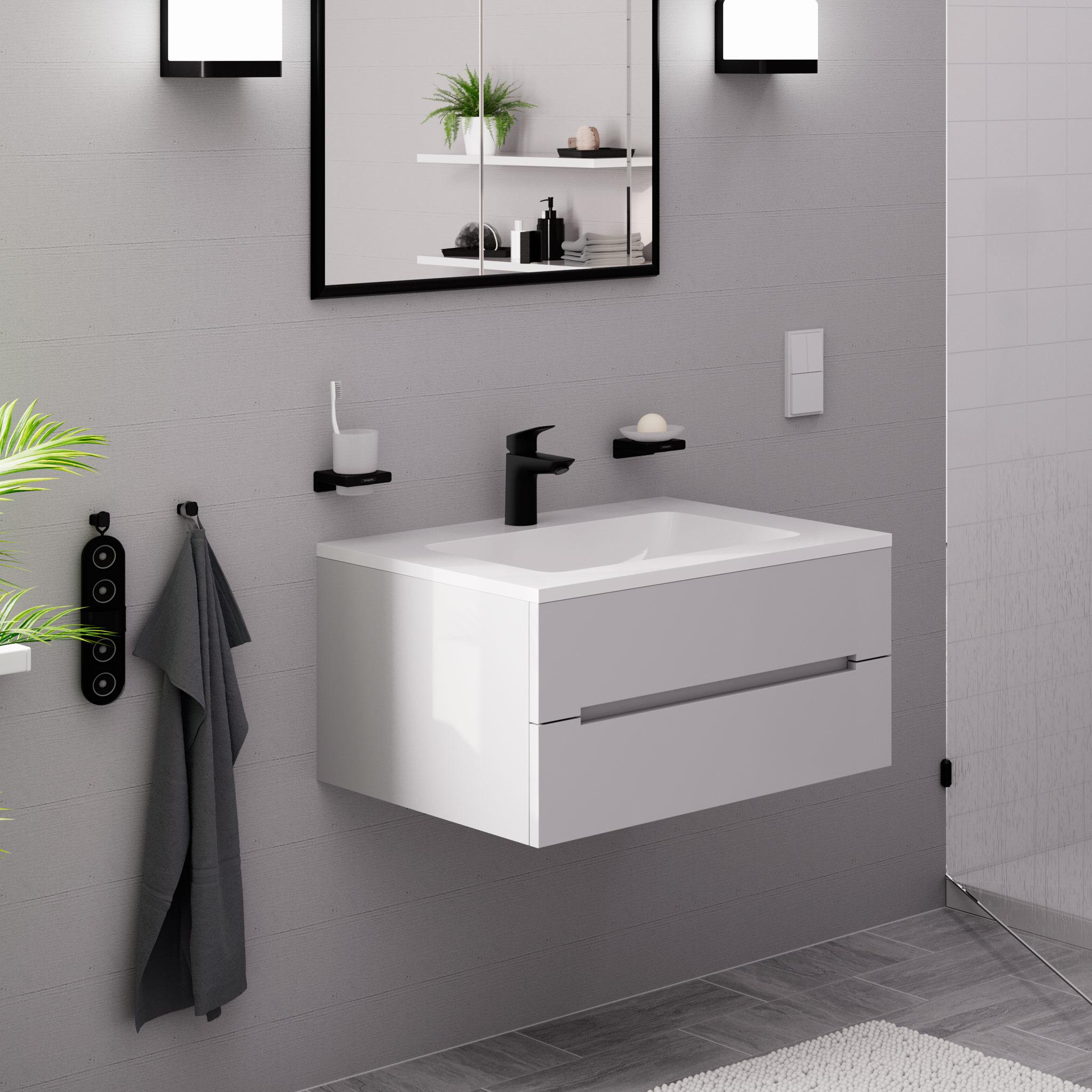 Thumbnail - hansgrohe, Badarmatur, Logis Waschtischmischer, ComfortZone100, METAll Zugstangen Ablaufgarnitur, Ausladung 108mm