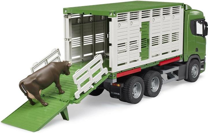 Image du produit Bruder Scania Super 560R Camion de transport d'animaux avec 1 bovin
