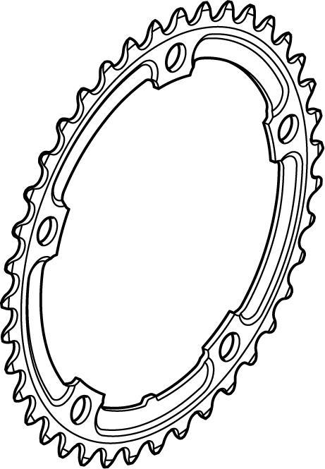 Actual product image Shimano Chainring ALFINE FC-4500 39 teeth silver (39)