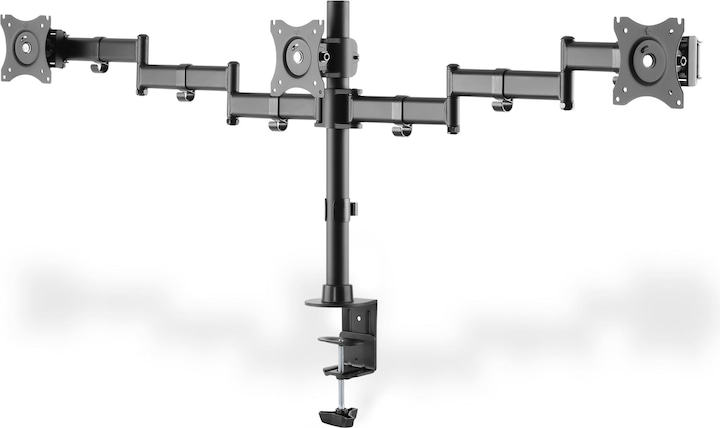 Image du produit Digitus Support de moniteur triple avec fixation par pince (Tables, 27")