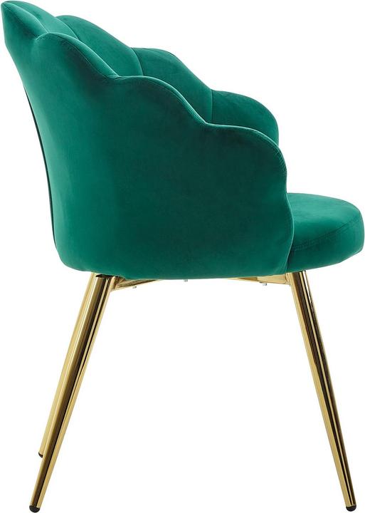 Actual product image FineBuy Chairs velvet green
