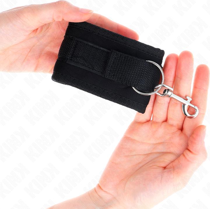 Actual product image Kink NYLON BIND HANDCUFFS WITH VELCRO FASTENER, BLACK, MODEL 2, ADJUSTABLE, 18-35 CM X 6