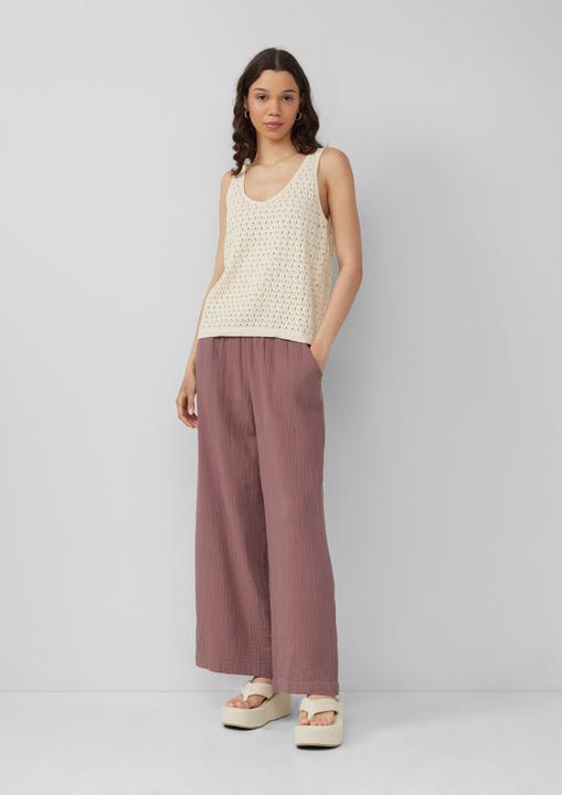 Actual product image S.Oliver Hose Musselin-Hose mit weitem Bein (34)