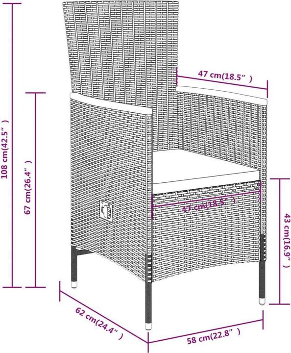 Produktbild vidaXL Garten Essgruppe
