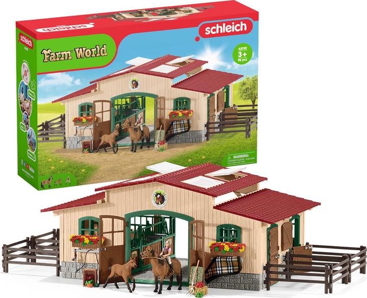 Actual product image Schleich Horse stable with accessories