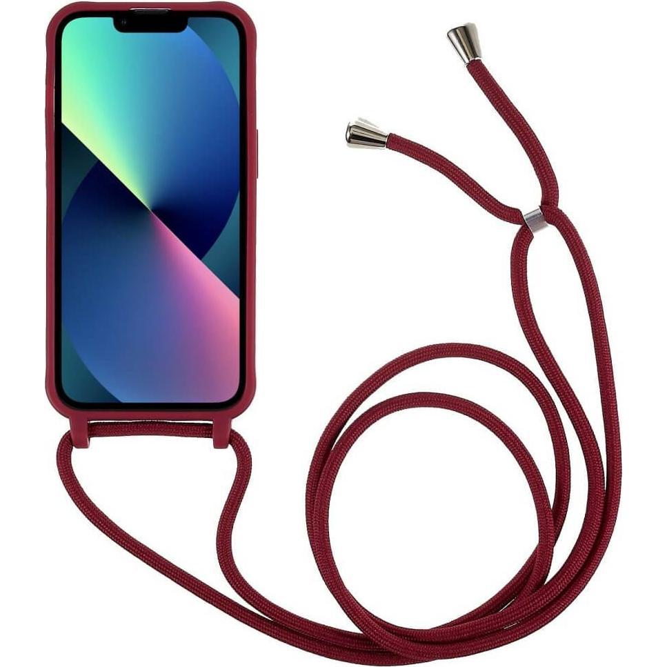 Thumbnail - Cover-Discount iPhone 14 Plus - Hülle mit Umhängeband rot, Handykette, Rot