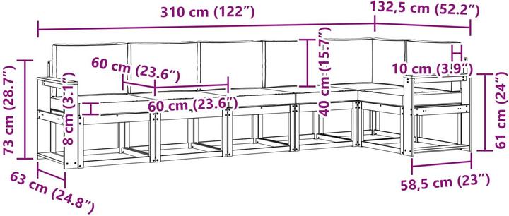 Produktbild vidaXL Outdoor-Sofa