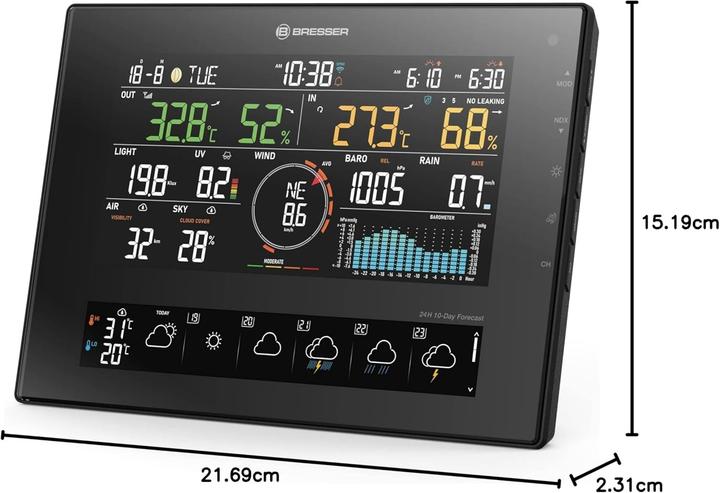 Image du produit Bresser Stazione Meteorologica WLAN 7 in 1 11 Giorni 4Cast