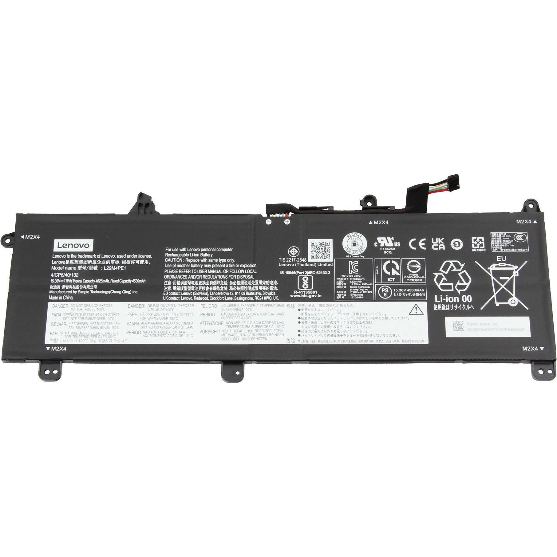 Lenovo L22M4PE1 (4 Zellen, 4625 mAh), Notebook Akku