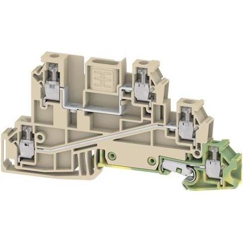 Thumbnail - Weidmüller WDL 2.5/L/L/PE Verteiler- Reihenklemme m.WQV 2,5qmm 1030200000 1, Elektronikkabel + Stecker, Beige