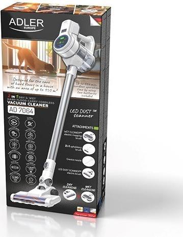 Produktbild Adler Vacuum Ceaner | AD 7064 2in1 | Cordless operating | 220-240 V | Operating time (max) 57 min | White