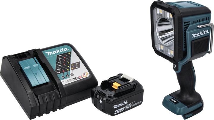 Produktbild Makita DML 812 RM1 Akku LED Handstrahler Taschen Lampe 18 V 1250 lm + 1x Akku 4,0 Ah + Ladegerät (1250 lm)
