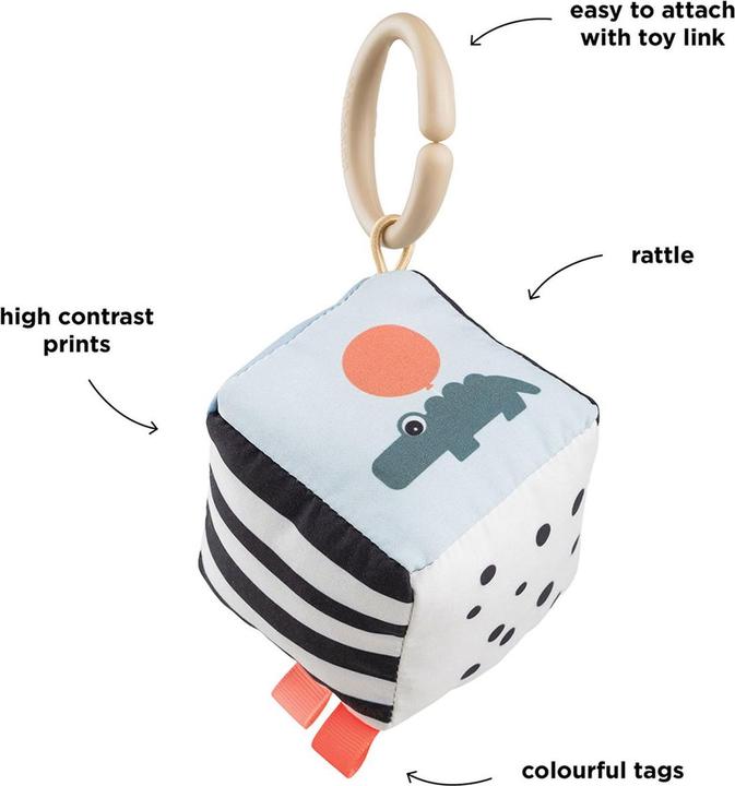 Actual product image Done by Deer Contrast baby cube Happy clouds colour mix