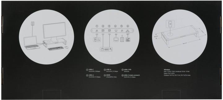 Immagine prodotto Onit Monitorständer & Dockingstation PiuSpazio 49", 6 Ports