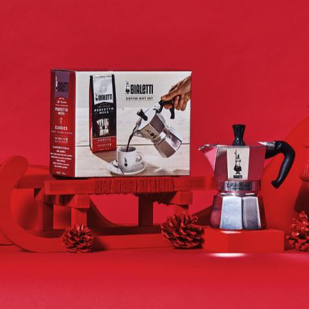 Thumbnail - Bialetti Bial Set MOKA 3 cups + 250g Perfetto Cl. 0003544, Espressokocher, Silber, Grau