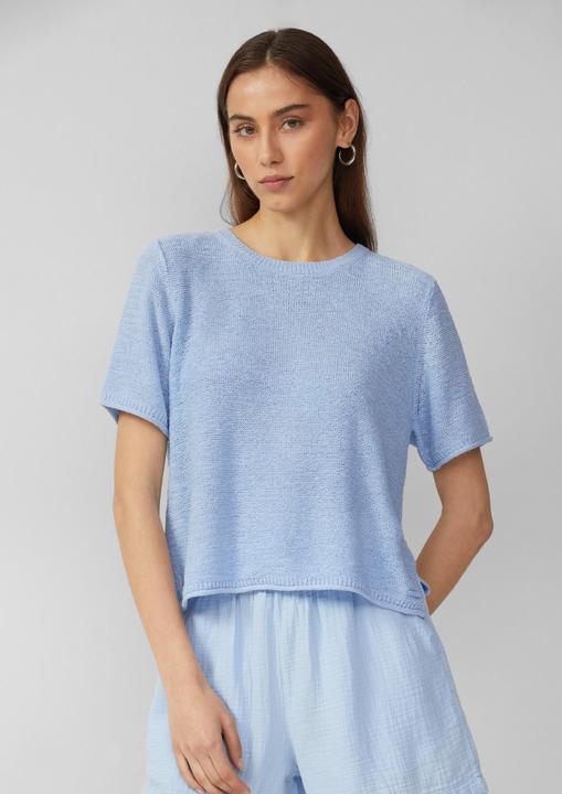 Produktbild S.Oliver Strickpullover Kurzarmpullover aus Bändchengarn (M)