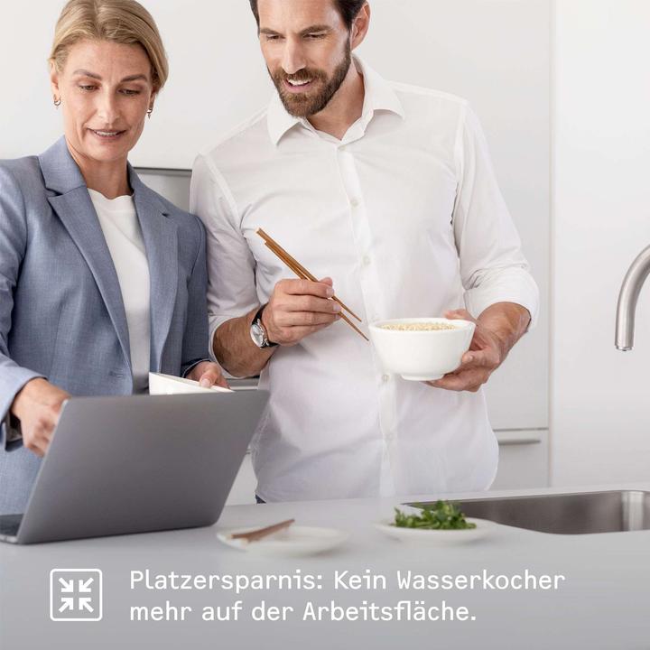 Actual product image Stiebel Eltron HOT 2.6 N Premium + 3in1 b (brushed), hot water appliance + tap for the kitchen, TÜV tested