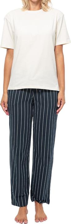 Blau gestreift, Creme