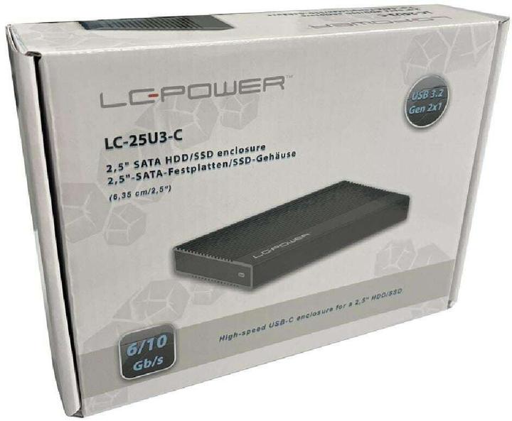 Image du produit LC-Power LC-25U3-C Boîtier pour disque dur / SSD Noir 2.5 (2.5")